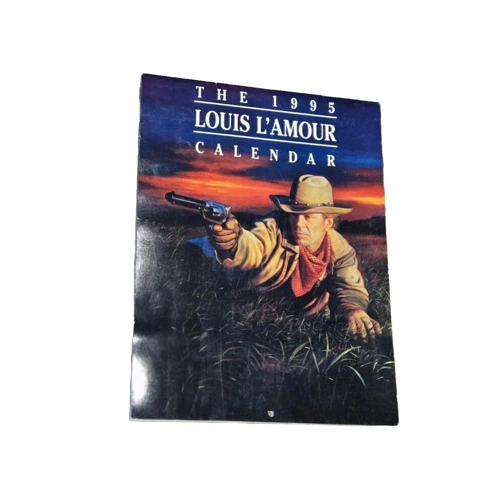 Louis Lamour 1995 Wall Calendar Cover Art Cowboys Wild West Vintage